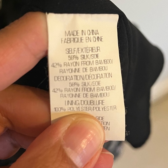 Theory Silk Blend Exploding Flower Print Fit and Flare Mini Dress Black Size 6 - Picture 7 of 9